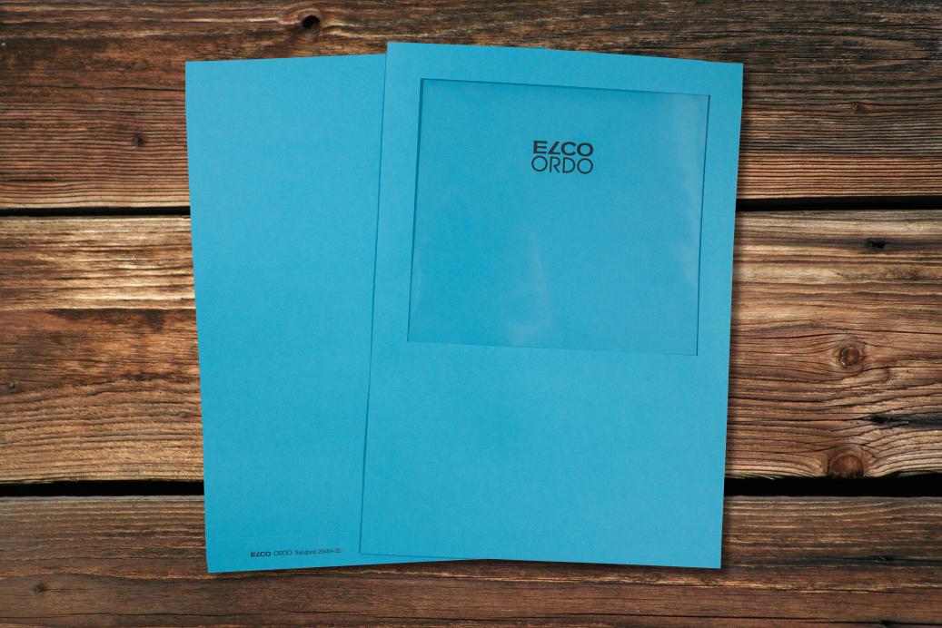 Ordnungsmappen mit Sichtfenster 220x310 mm Intensivblau 120 g/qm